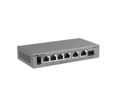 Switch Ruijie Reyee RG-ES207GS-P – 6 cổng Gigabit, 4 cổng PoE+, 1 khe SFP chính hãng