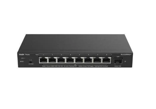 Switch Ruijie Reyee RG-ES209MG-P – 8 cổng 2.5G PoE+, 1 cổng SFP+ 10G chính hãng