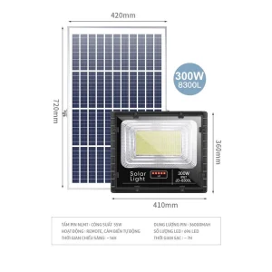 Đèn năng lượng mặt trời Jindian JD-8300L 300W