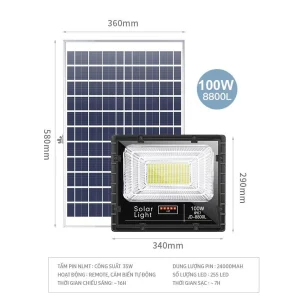 Đèn năng lượng mặt trời JD-8800L 100W