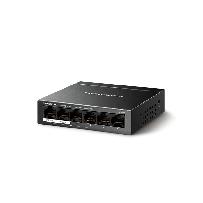 Switch PoE+ Mercusys MS106LP 6 cổng 10/100Mbps